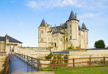 Fototapeta na wymiar Saumur castle, France
