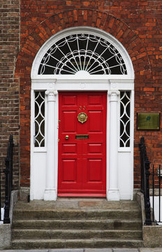 Closed door of a house,Dublin,Republic of Ireland