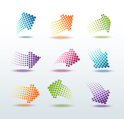 Arrows set vector illustration