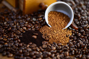 Kaffee, Bohnen, Löslich