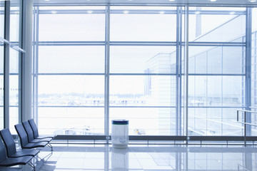 Chairs at an airport lounge, Paris, France