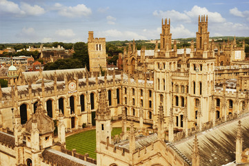 University buildings in a city, Oxford University, Oxford