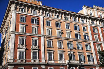 Low angle view of a residential building, Rome, Lazio, Italy