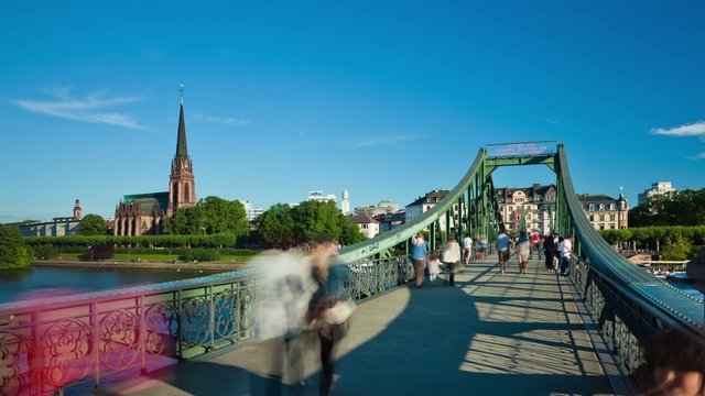 Br&uuml;cke, Frankfurt am Main, Timelapse, Zeitraffer
