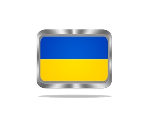 Metal Ukraine flag.