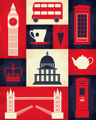 Fototapeta premium Retro London Poster