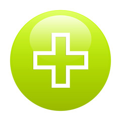 bouton internet health sign green