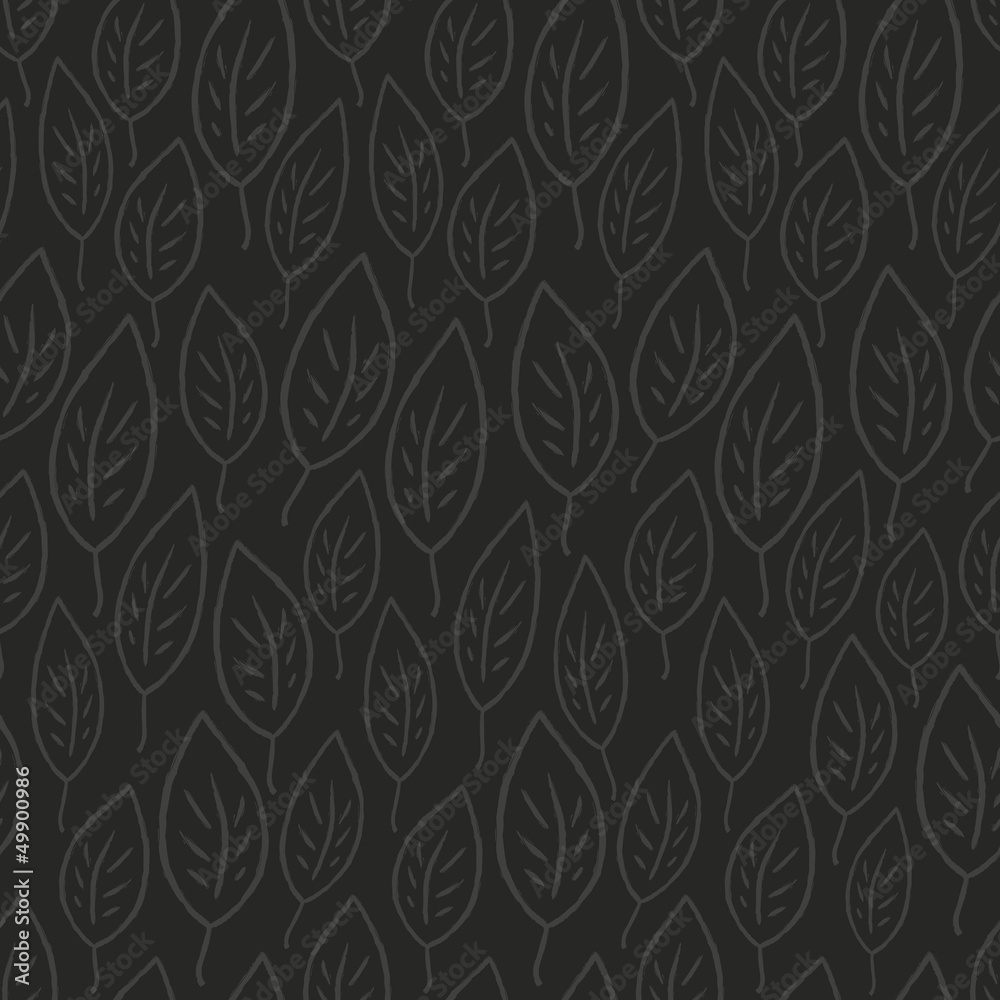 Poster dark leaves abstract seamless pattern. vector, eps8