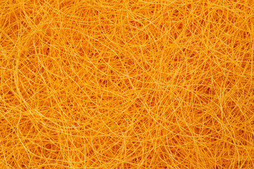 Close up of golden Thai silk thread texture background