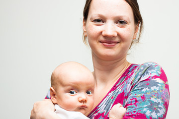 Young woman with baby boy