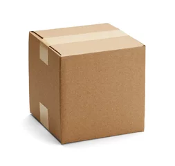 Fotobehang Brown Cardboard Box © pixelrobot