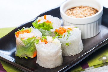 fresh spring rolls popular in vietnam