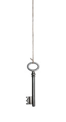 Hanging Old Silver Key - 49902732