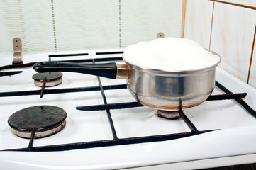 over boiling milk