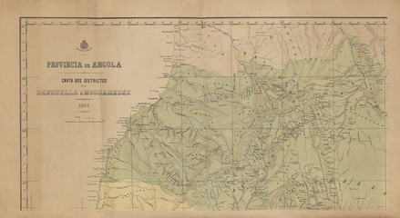 Fototapeta na wymiar Afryki Stara mapa