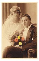 Hochzeitspaar vor 90 Jahren