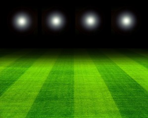 soccer field at night