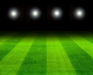 Photo sur Plexiglas Foot terrain de football la nuit