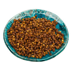 Pile of bee bread in a plate