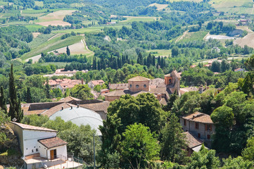 Fototapeta na wymiar Panoramiczny widok z Brisighella. Emilia-Romania. Włochy.