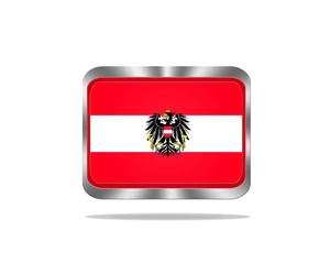 Metal Austria flag.