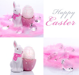 Easter eggs, rabbit and diamonds © bluebat