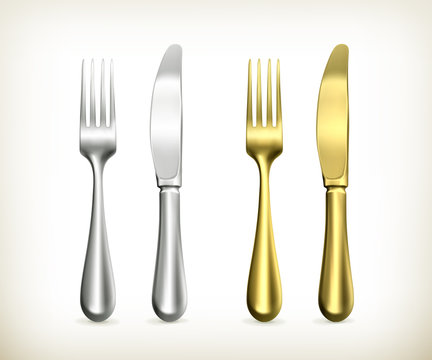Table knife and fork