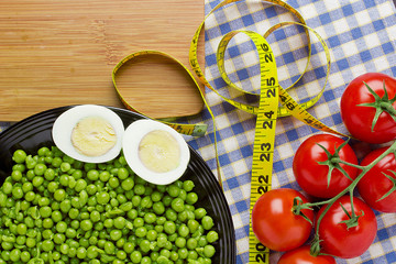 Eggs, Peas, and Tomatoes