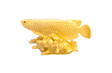 Golden fish used as a Feng Shui item to enhance wealth