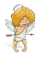 angel cupid for valentine's day vector illustration EPS10.