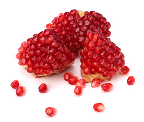 Ripe pomegranate piece