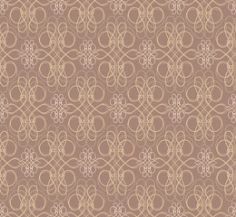Retro seamless pattern. floral background. Vintage Ornament.
