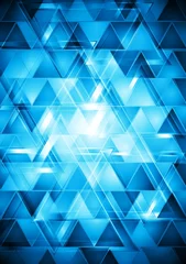 Foto auf Acrylglas Zickzack Leuchtendes blaues High-Tech-Vektordesign