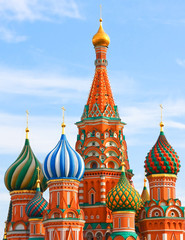 Fototapeta na wymiar Najbardziej znane miejsce w Moskwie, Katedra Świętego Bazylego, Rosja