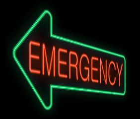 Emergency sign.