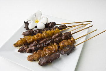 Thai traditional kitchen - chickens barbecue