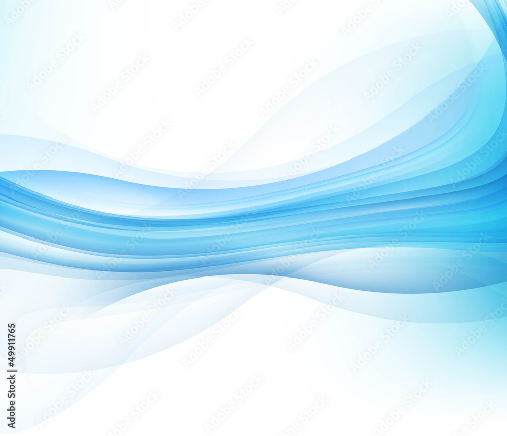 Wall mural abstract blue business technology colorful wave vector