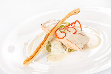 salmon with vegetables