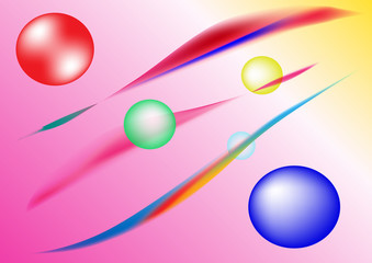 Background stripes and circles