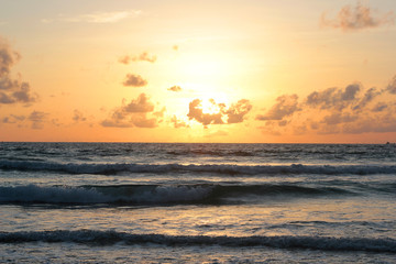 magnificent sea sunset in Thailand