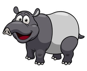 illustration of cartoon tapir