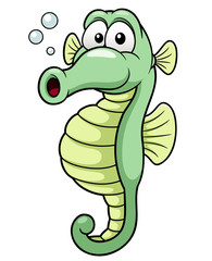 illustration of seahorse cartoon