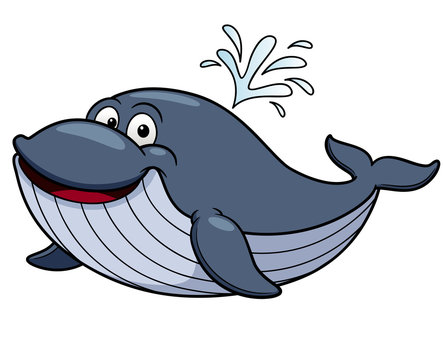illustration of cartoon whale