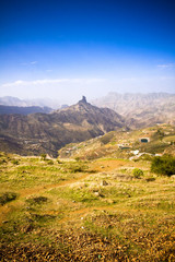 Fototapeta na wymiar The dreamy and wild mountains of Gran Canaria in Spain.