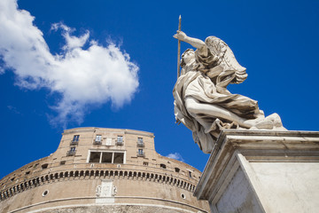Castel Sant' Angelo e la statua del bernini