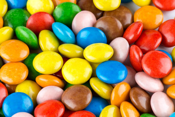 Closeup of colorful candies