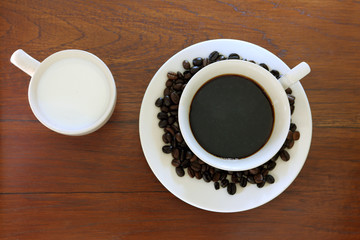 coffee cup and milk