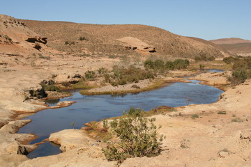 Un point d'eau dans le désert