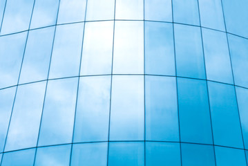 textured pane of contemporary glass architectural building