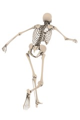 3D skeleton running - rear view